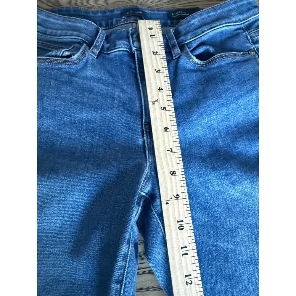 J. Jill Denim Boyfriend Straight-Leg Ankle Jeans Medium Wash Blue Womens 8P